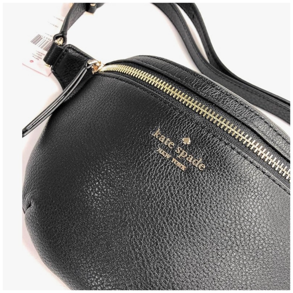 Kate Spade • Jackson Belt Bag • Black Pebbled Leather • NWT - Picture 2 of 6
